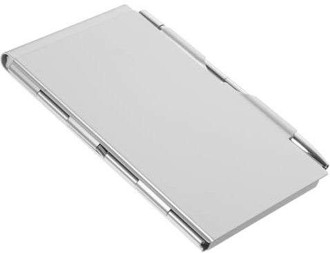 VILLFUL Kleiner Taschennotizblock mit Aluminiumlegierung Metalletui Doppelte Spiralbindung und Stift für Büro und Schule Kreative und Kompakte Größe