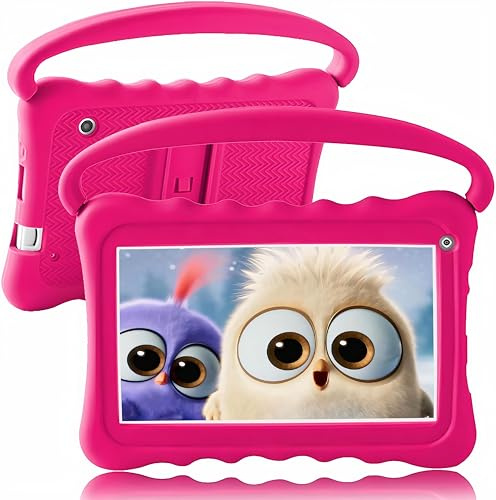 zcobro Tablette pour Enfant 7 Pouces Android Tablette Enfants avec WiFi,IPS,Bluetooth,ContrôLe Parental, Logiciel Enfant Pré-Installé Quad Core 32Go ROM Tablette Tactile Educative Youtube (Rouge)