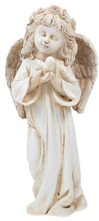 BAZEITFLOW Statuette D’Ange Vintage en Résine, Finition Soignée, pour Jardin et Décoration de Maison, Pièce Décorative Élégante