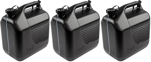 Tayg Bidon 20 litres homologué avec canule et bande de mesure, noir, 603075 (Lot de 3)