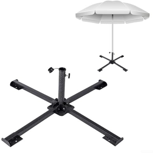 Supporto pieghevole per ombrellone a croce, regolabile e portatile, base per ombrellone da giardino, spiaggia, campeggio