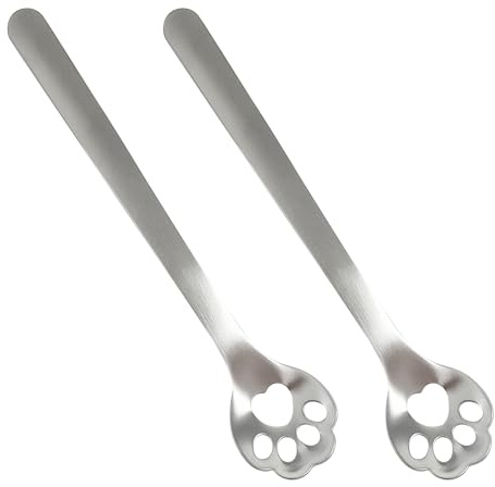2PCS Cat Spoon, Cat Paw Cut-Out Coffee Teaspoons for Tea and Desserts | Cute Cat Paw Spoon set with a charming Cat Ladle design, ideal for lattes, tea, desserts, home or café use.