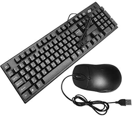 NUOBESTY Tastiera e Mouse Combo Usb Tastiera Tastierino Numerico e Mouse Elettronico Forniture Per Computer Adatte Casa e