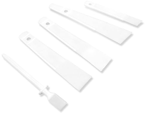 5PCS Glue Spreaders, Flexible Glue Spatula Tools for DIY Crafts,Woodworking | Plastic adhesive applicator set for paper and art projects, helping spread glue evenly with flexible scraper design