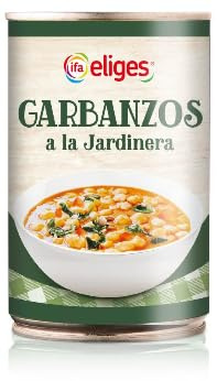 Ifa Eliges Pois Chiches à la Jardinière, Légumes en Sauce Légère, Pack de 3 Boîtes de 500g