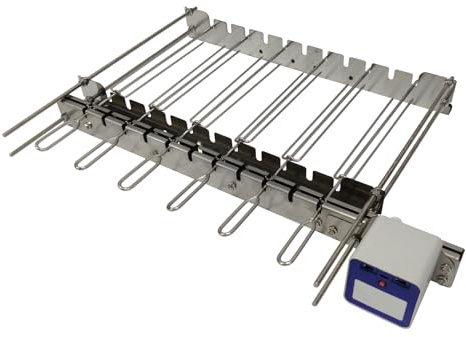 ZENONEZ Rotisserie Kit Universal Replacement Tabletop Auto Flip Device for Rotating skewers Kebab Barbecue Grill (DS11LSN)