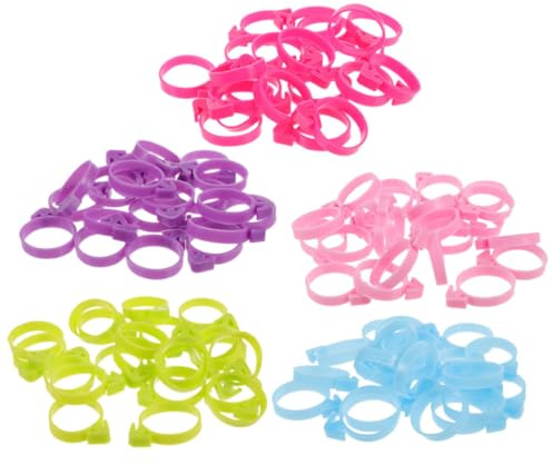OUNONA 50 Pezzi Fascette in Silicone per Sacchetti da Pasticceria, Riutilizzabili e Resistenti, per Sacchetti da Decorazione in Cucina e Pasticceria, Semplici da Usare