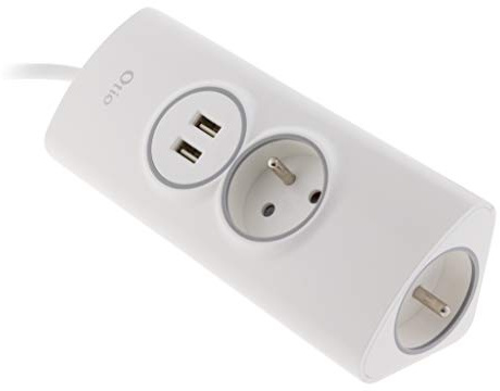 Otio - Multiprise d'angle 2P 16A + 2 USB précâblée
