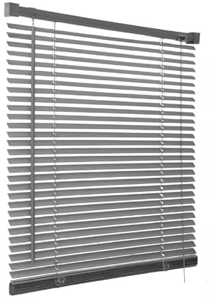 PVC Venetian Blind Blinds Easy Fit Curtains Trimmable Fittings Windows Treatment Shutters Twist Open Close (Slate Grey, 60X150)