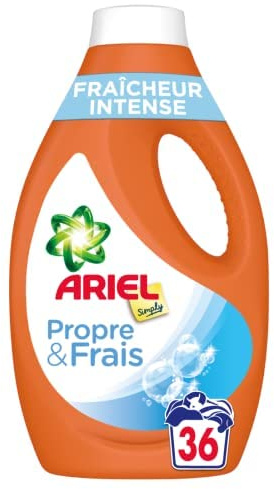 Ariel Simply Flüssigwaschmittel, 144 Waschgänge (36 x 4 Einheit), für Tiefenreinigung, intensive Frische