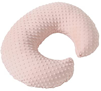 Aullar Pillowcase for Nursing Pillow and Positioner for Breastfeeding and Bottle Feeding, Propping Baby, Tummy Time, Baby Sitting Support, Awake-Time Support, Pillow Cover Only (Light Pink)