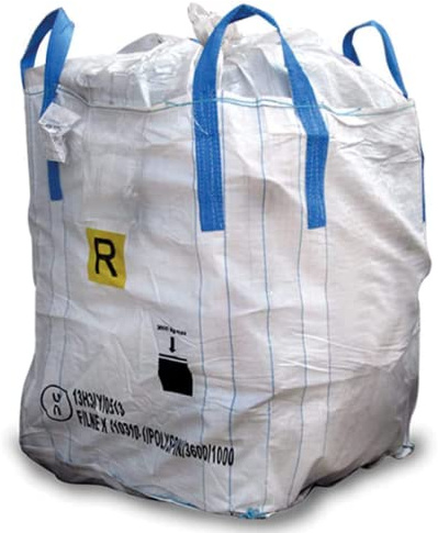 Viceree Big Bag Saco de Escombros Residuos Peligrosos R 90x90x120 Capacidad 1500Kg, Sacos para Transportar y Almacenar Escombros de Obra, Residuos de Jardín, Bolsa de Tela Homologado UN 13H3/Y