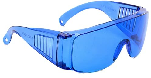 Schutzbrille, Schutzbrille, UV-beständig, Schutzbrille für Werkstatt, Labor und Bau, Blau
