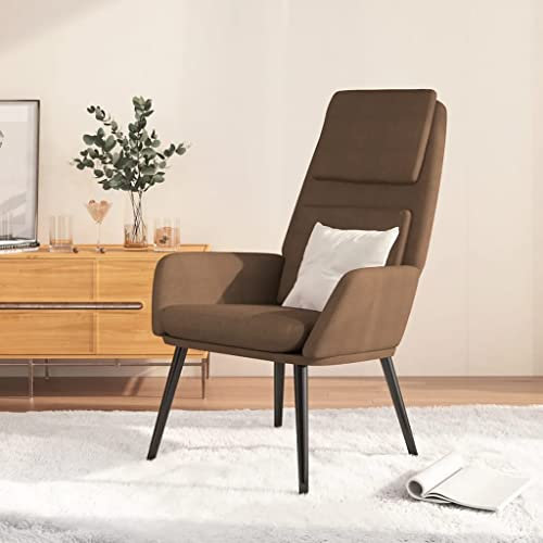 ZQQLVOO Relaxsessel Braun Stoff, Loungesessel, Fernsehsessel Relaxsessel, Schreibtischstuhl, Stuhl für Schlafzimmer, Wohnzimmer, Arbeitszimmer, Büro