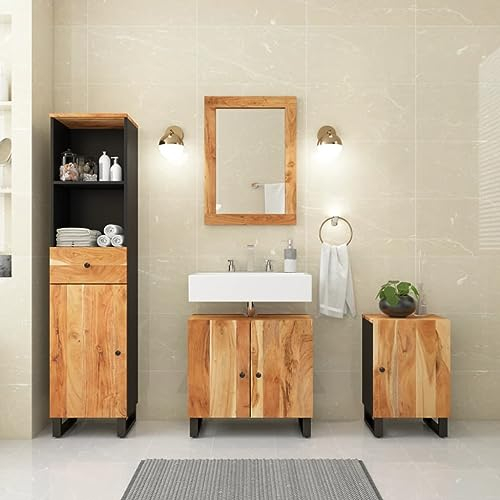INLIFE 4-TLG. Badmöbel-Set Massivholz Akazie,63,9 KG,3200642