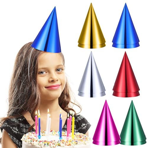 STOBOK Partyhüte 12 Stück Geburtstagspartyhut Aus Papier Bunte Kegelhüte Leichtes Partyzubehör Für Kinder Und Erwachsene Für Geburtstag Hochzeit Abschlussfeier Und Junggesellinnenabschied