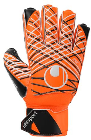 uhlsport Soft Resist+ Flex Frame - Torwarthandschuhe für Kunsrasen - mit Fingerschutz, 6, Fluo orange/weiß/schwarz
