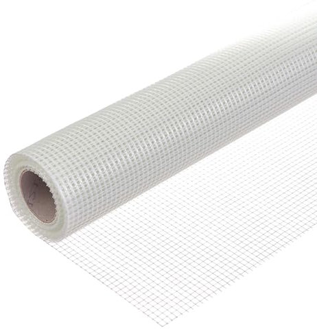 Dalsys Tejido de refuerzo 75 g/m², 5x5 mm 50m² (50m x 1m) tejido de fibra de vidrio, yeso interior, aislamiento de paredes interiores