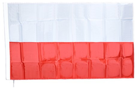Bandera de Polonia de 90 x 150 cm, tejido resistente
