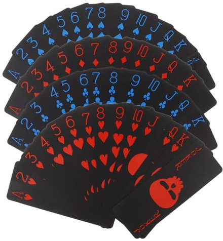 Abaodam Pokerkarten Trickkarten PVC Plastik Set Für Tricks Partyspiele Outdoor