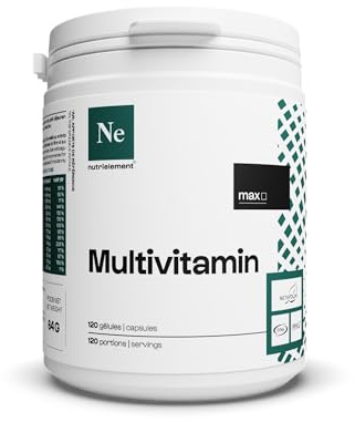Nutrielement - Multivitamines 13 vitamines - 120 gélules - Riche en vitamine D, C, E, B3, B5, B6, B1 - Complément Alimentaire - Immunité - Fatigue - Beauté Peau et Cheveux | By Nutrimuscle