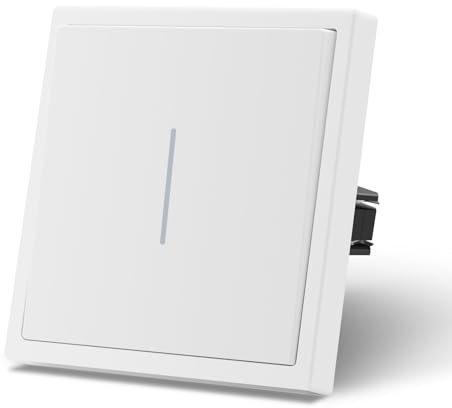 Interruttore della luce con LED, 1 vano, 1 via, bianco