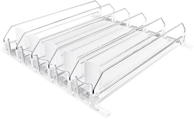 12in-5grids Fridge Drink Dispenser, Five-Compartment Beverage Organizer, Multi-Function Drink Storage Box for Fridge, Kitchen, Restaurant, Office, and More