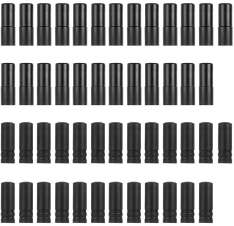 50 Stück Fahrrad Endkappen Bremszug Endhülsen Bremskabel Gummi Donuts Schaltzug Endkappen für Bremsseil Schaltsei(4/5mm, Schwarz)