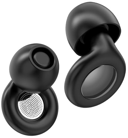Silicone Ear Plugs, Reusable Earplugs for Sleeping, Focus & Travel | Ultra-Soft Custom Fit with 4 Pairs of Ear Tips, 35dB SNR & Waterproof
