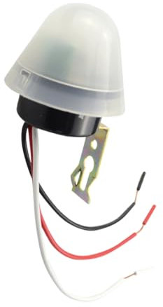 Holibanna Auto Lichtsensor Straßen Fotozellensensor 220v LED Dämmerungsschalter mit Regenschutz für Außenbeleuchtung Wandmontierbar Installieren für und Einfahrten