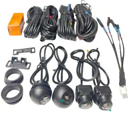 VseeKan Cámara panorámica 3D para coche, 360 grados, AHD 1080P, Starlight, visión nocturna, frontal, trasera, izquierda, derecha, 360°, kit de cámara para coche, Android, navegación GPS, radio estéreo