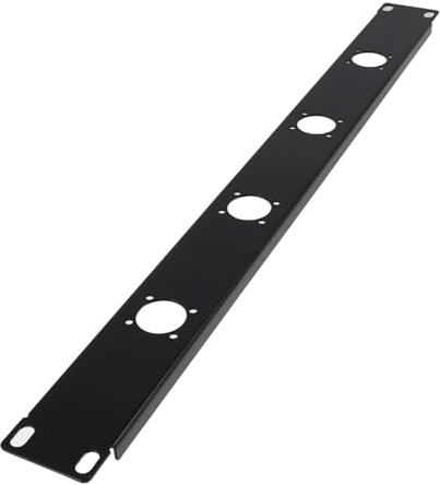 TOGEVAL Port Hinged Xlr Rack Mount Panel for Audio Devices Space-saving Wire Organizer Holder Cable Management Plate for Home Office Network Cabinets
