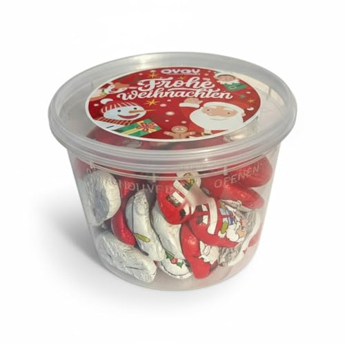 OYOY | Weihnachten Schokolade Figuren | Milchschokolade mit Milchcremefüllung einzeln verpackt | Weihnachtsmann I Schneemann I Perfekt für Candy Bar & Weihnachtsfeier I Geschenk (1x 480g Naschbox)