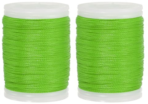 QUARKZMAN 2 Stück Recurve Bogensehne Wickelgarn 120 Yard / 110 m Hellgrün | Bogenschießen, Nylon, Für Recurve Bogen Compound Binden Visier Nockpunkt, Bogensehne