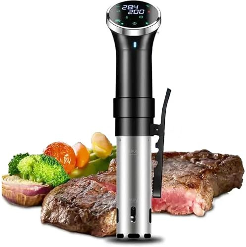 Machine sous vide, cuiseur sous vide de précision 1100 W, thermoplongeurs, machine sous vide de précision (WiFi) avec application, grand écran tactile pour la maison et les restaurants