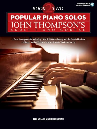 Popular Piano Solos: John Thompson's Adult Piano Course - Book 2 (Book & Audio Online): Noten, Sammelband, Download (Audio) für Klavier (Piano Adventures)