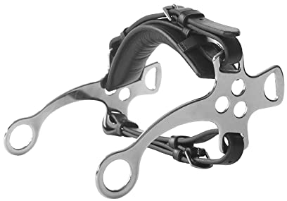 HORZE Hackamore Morso in Pelle, Nero,