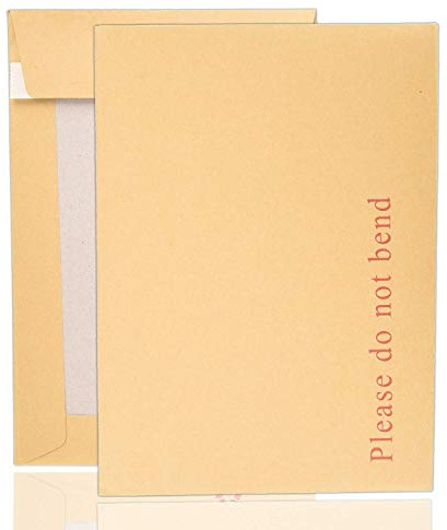 ARPAN A5 Manilla Hard Board Backed Envelopes (229 x 162mm) – A5 Do Not Bend Mailers with Self Seal Strip | C5 Rigid Cardboard Backed Postal Envelopes for Photos, Cards, Print, Documents (Pack of 50)