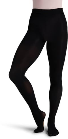 Capezio Strumpbyxor för damer, ultramjuka, med midjeband av samma tyg, övergångstights, Svart, 3XL-4XL stor