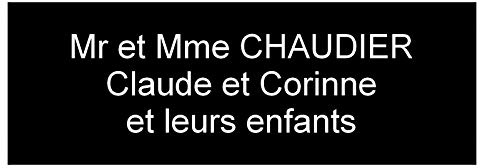 plaque ou etiquette boite aux lettres 3 lignes - noire 100x40mm