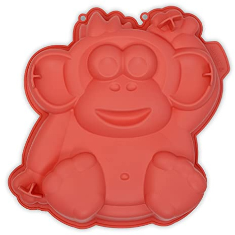 CÉCOA • Moule à Gâteau Singe 3D en Silicone 27 cm • Haute Qualité Sans BPA • Anti-Adhésif • Cuisson Parfaite • Démoulage Facile • Gâteau Original Pour Anniversaire ou Goûter