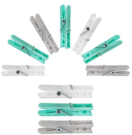 pegs it 36 Pcs Pegs for Washing Line | Plastic Laundry Pegs for Heavy Laundry | Multicolour Clothes Pegs | Wind-Proof, Rust Resistant Plastic Washing Pegs for Indoor and Outdoor