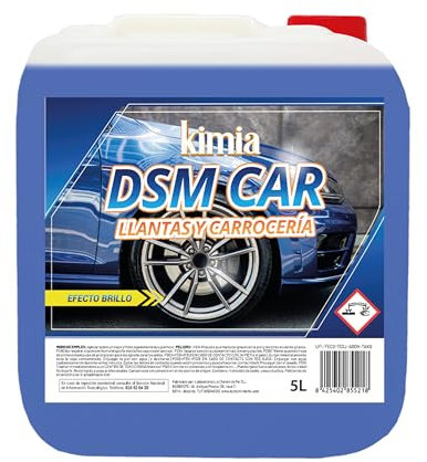 KIMIA - Detergente Especial DSM Car 5L | Para Llantas y Carrocerías | Limpieza Coche | Alto Rendimiento | Protege y Elimina Grasa y Suciedad | Acabado Brillante | Uso Doméstico y Profesional