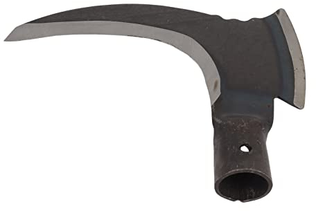 Luqeeg Faucille de Désherbage, Acier à Haute Teneur en Manganèse Double Faucille Jardinage Outils de Désherbage Agricole Manuel Polyvalent pour Outils de Jardinage (Tête de Coupe Unique)