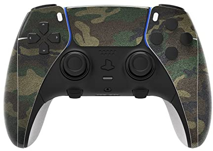 PlayVital 2 Set Skin Sticker for ps5 Edge Controller, Custom Vinyl Decal Wrap Cover for ps5 Edge Wireless Controller - Army Green Camouflage