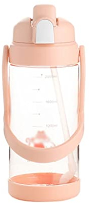 Bouteille d'eau 2L Bouteille d'eau de grande capacité avec des bouteilles d'eau de sport de plein air de paille for garçons for garçons d'une bouteille d'alcool à l'école portable Bouteille Isotherme