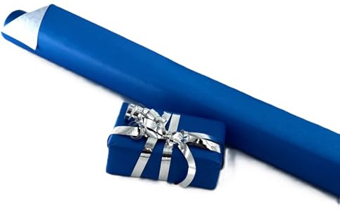 Papier cadeau kraft Bleu de qualité supérieure - 70cm x 20m - grande longueur format économique (Bleu)