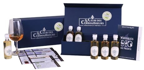 Coffret Dégustation Whisky Bio de France 6 x 40ml - En Solo Ou En Duo - Le Club Des Connaisseurs - Whisky français