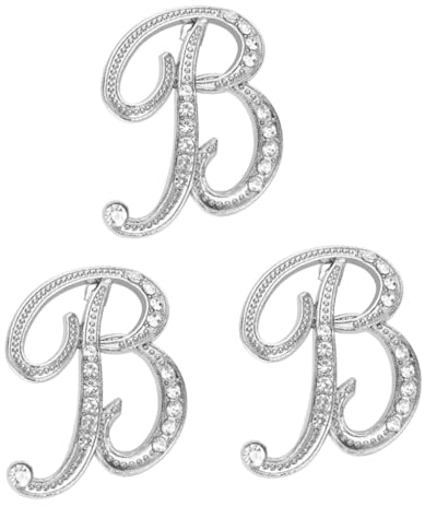 VALICLUD 3stücke Modischer Kragen-pin Aus Metall Mit Englischem Buchstaben Elegante Brosche Für Hemden Und Blusen Für Damen Und Herren Geeignet Für Anzüge Hochzeiten Und Festliche