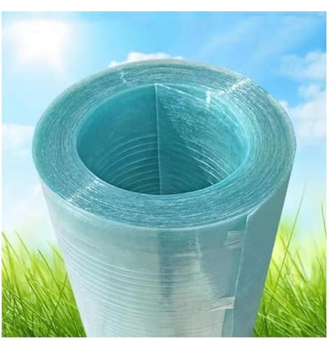 UHEKC Marquise Porte D'entree Panneaux de Toit en Polycarbonate, Tole Ondulée pour Toiture Plaque de Remplacement 0,8mm, pour Solarium, Extérieur, Jardin(0.7x8m)